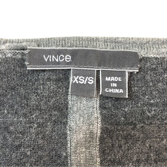 Vince Double Face Wool Blend Poncho Gray - Picture 7 of 11